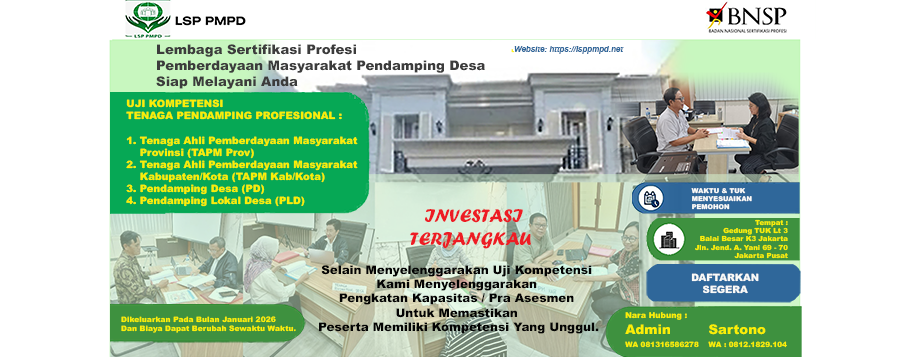 PENAWARAN ISTIMEWA Uji Kompetensi Tenaga Pendamping Profesional (TPP) 2026